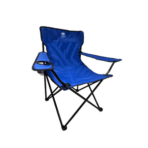 Combo Quitasol Rojo + 2 Sillas Camping Outdoor Plegables color Azul y Negro Llaima
