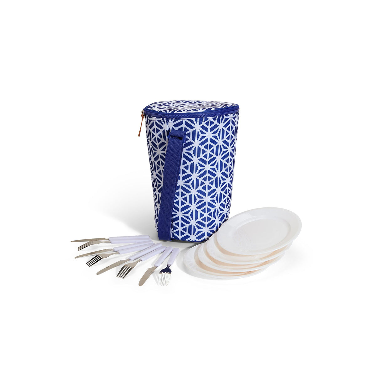 Set Picnic Geométrico Azul