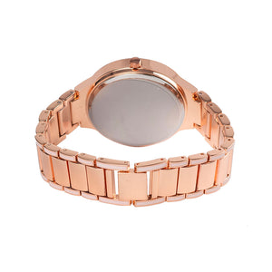 Reloj Metal Dorado Rosa