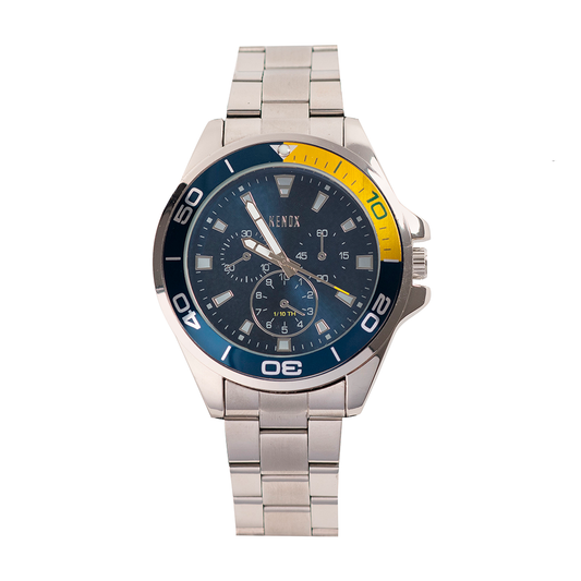 Reloj Metal Azul/Amarillo