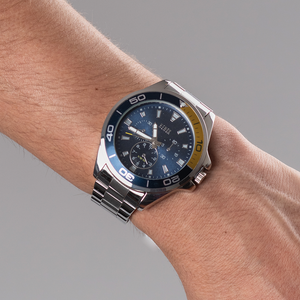 Reloj Metal Azul/Amarillo