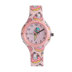 Reloj niños unicornios rosados