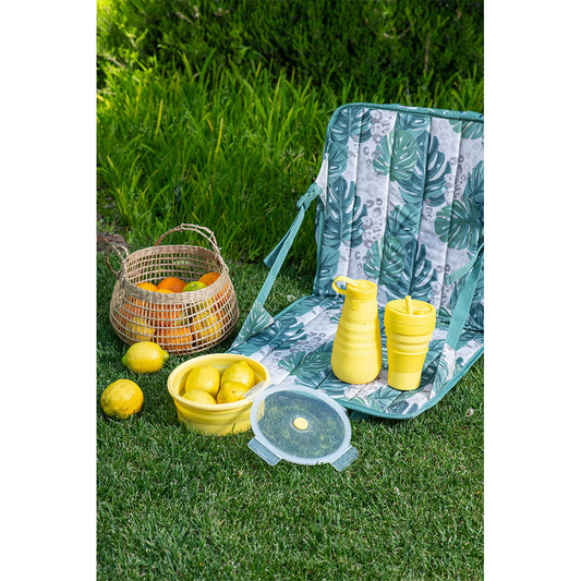 Botella Silicona Plegable Amarilla