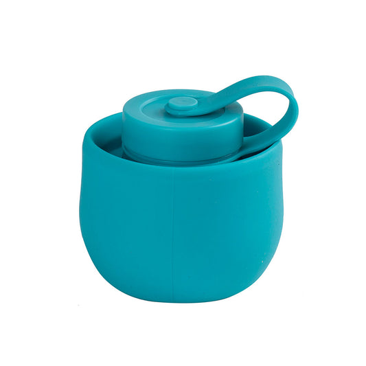 Botella Silicona Plegable Azul