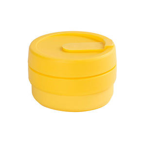 Mug Gout Silicona Plegable para Viajes. Amarillo