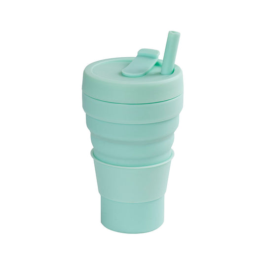 Mug silicona plegable aqua