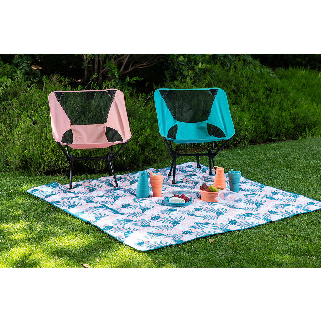 Silla camping plegable aqua