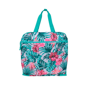 Silla / Bolso De Playa Con Cooler Flores