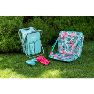 Silla / Bolso De Playa Con Cooler Flores