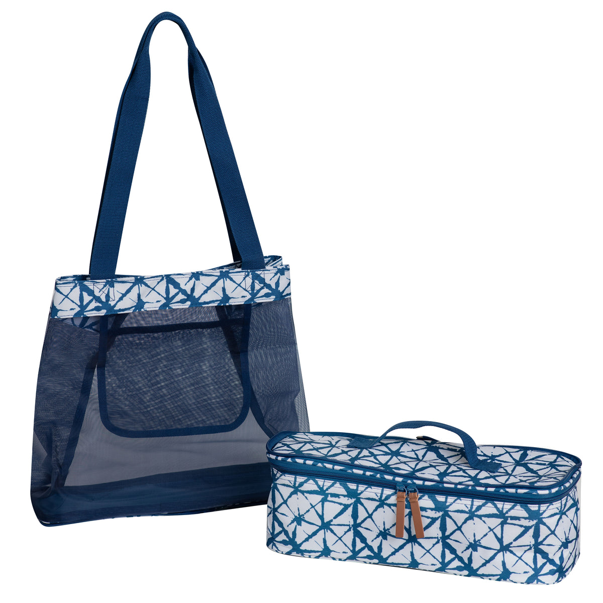 Bolso cooler desmontable azul /blanco