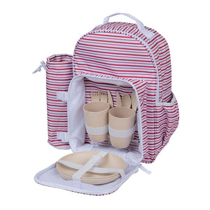 Mochila Cooler .. gratis Set de Picnic  (lines)
