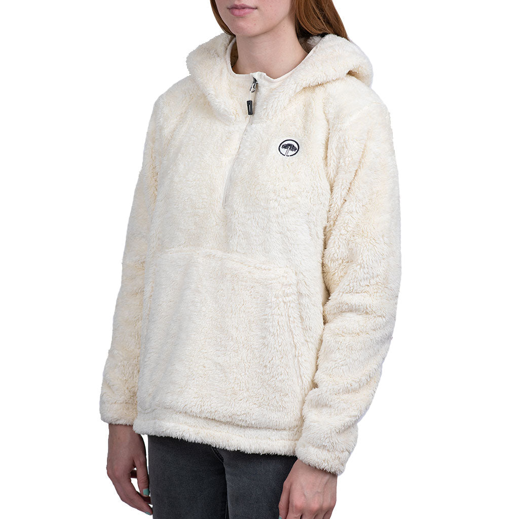 Polar Sherpa Hoodie Mujer Blanco