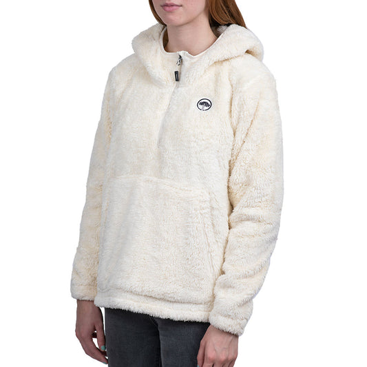 Polar Llaima Sherpa Hoodie Mujer Blanco