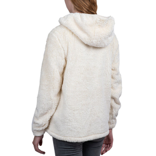 Polar Llaima Sherpa Hoodie Mujer Blanco