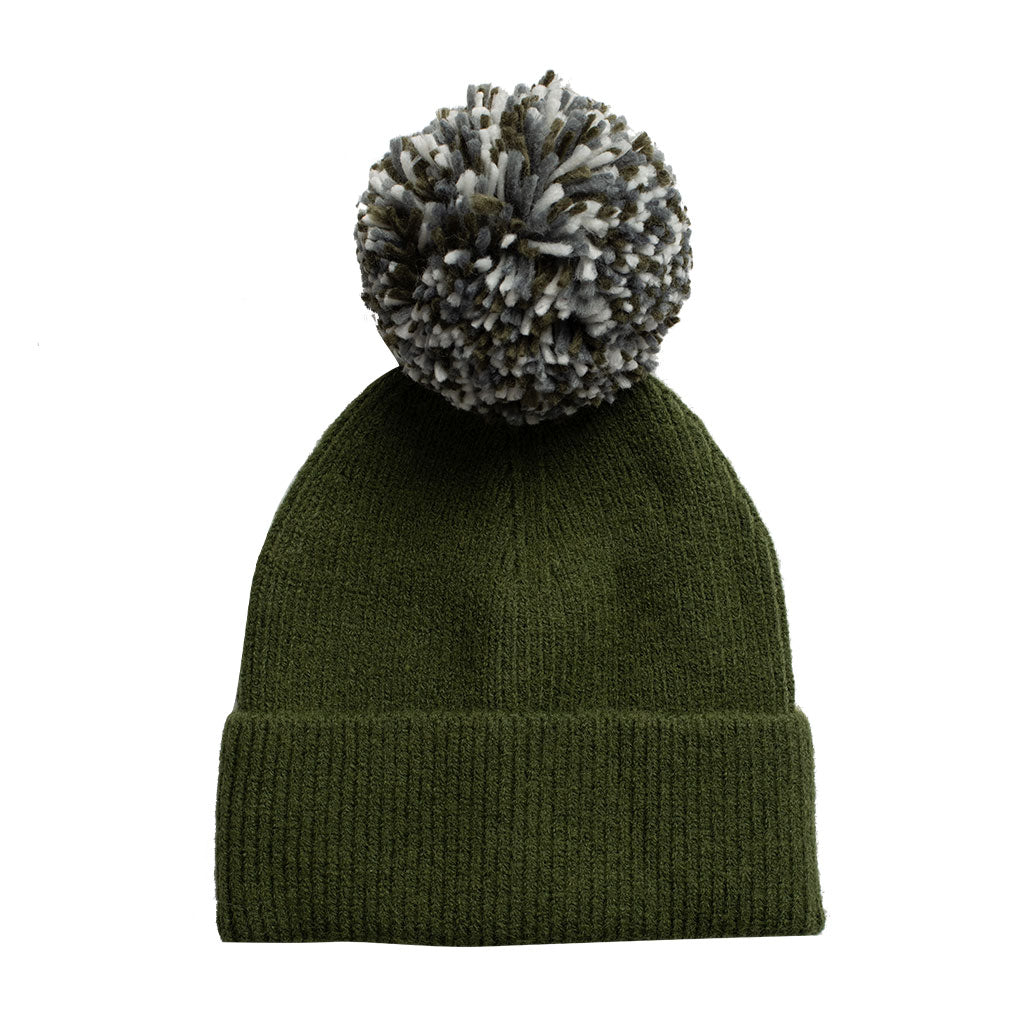 Gorro pompón intercambiable verde