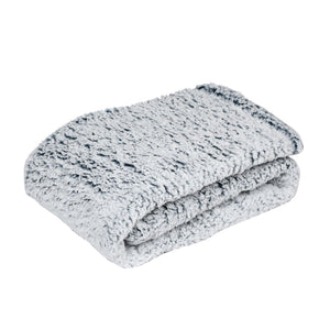 Manta Sherpa Grande Blanco/Gris