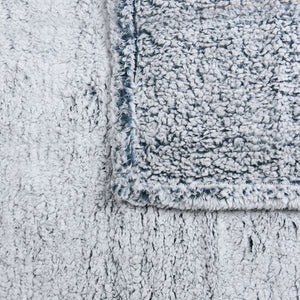 Manta Sherpa Grande Blanco/Gris