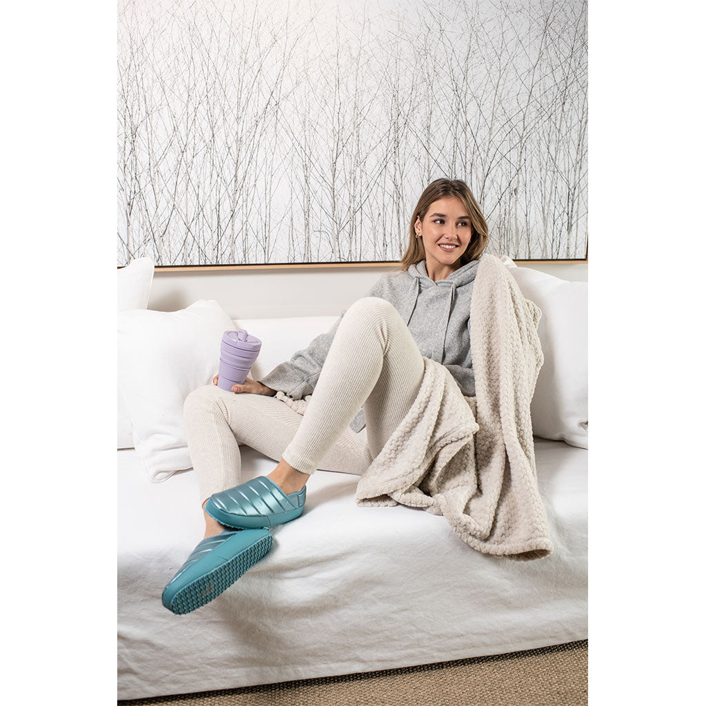 Pantufla Llaima Outdoor Acolchada Mujer Celeste