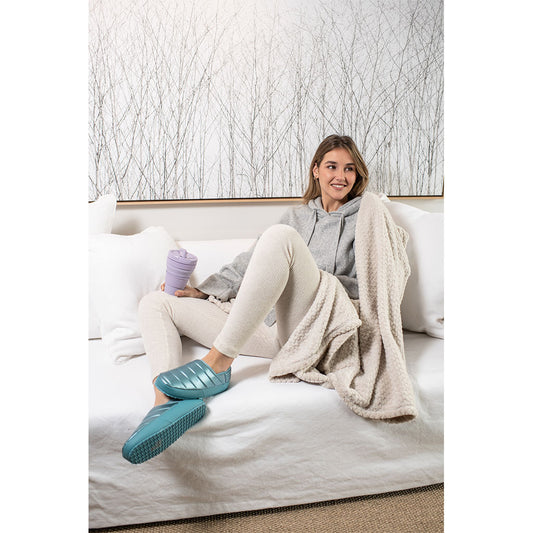 Pantufla Llaima Outdoor Acolchada Mujer Celeste