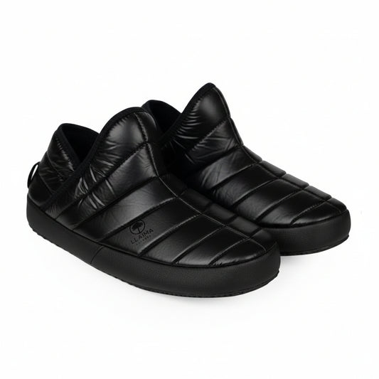 Pantufla Acolchada Talla 35-36 Caña Alta Negro Llaima Talla 35-36