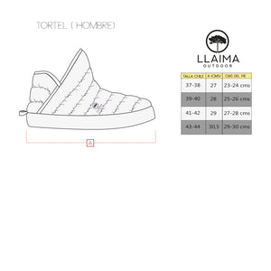 Pantufla Llaima Outdoor Acolchada Caña Alta Verde 39-40