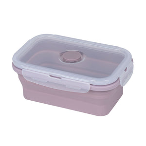 Contenedor Silicona Plegable 500 Ml Rosado