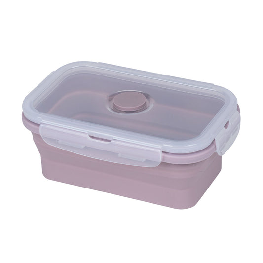 Contenedor silicona plegable 500 ml rosado