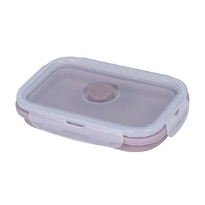 Contenedor Silicona Plegable 500 Ml Rosado