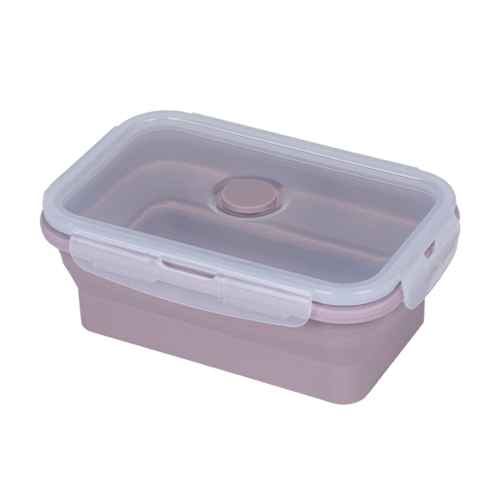 Contenedor Silicona Plegable 800 Ml Rosado