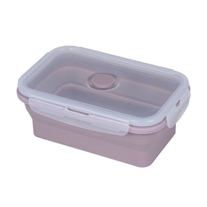 Contenedor Silicona Plegable 800 Ml Rosado