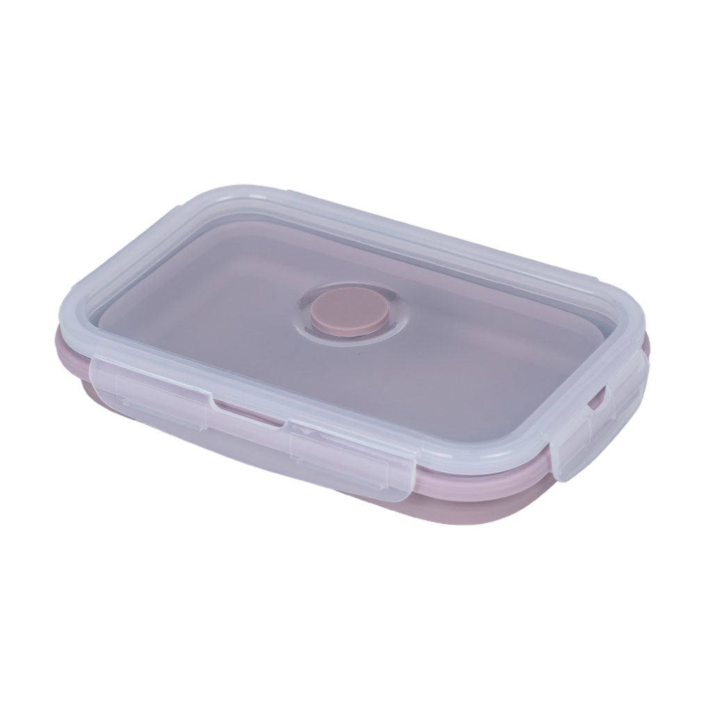 Contenedor Silicona Plegable 800 Ml Rosado