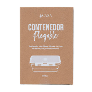 Contenedor Silicona Plegable 800 Ml Rosado