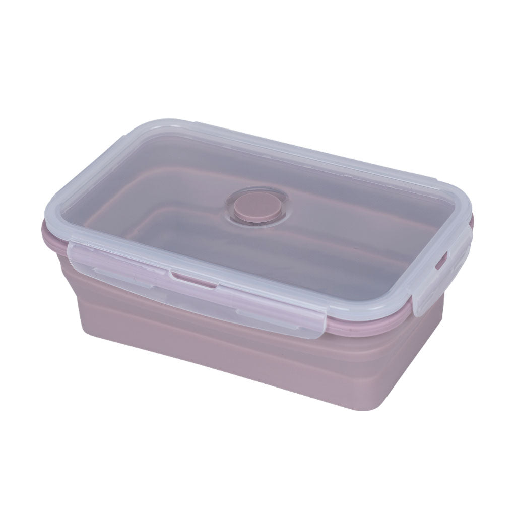 Contenedor silicona plegable 1200 ml rosado