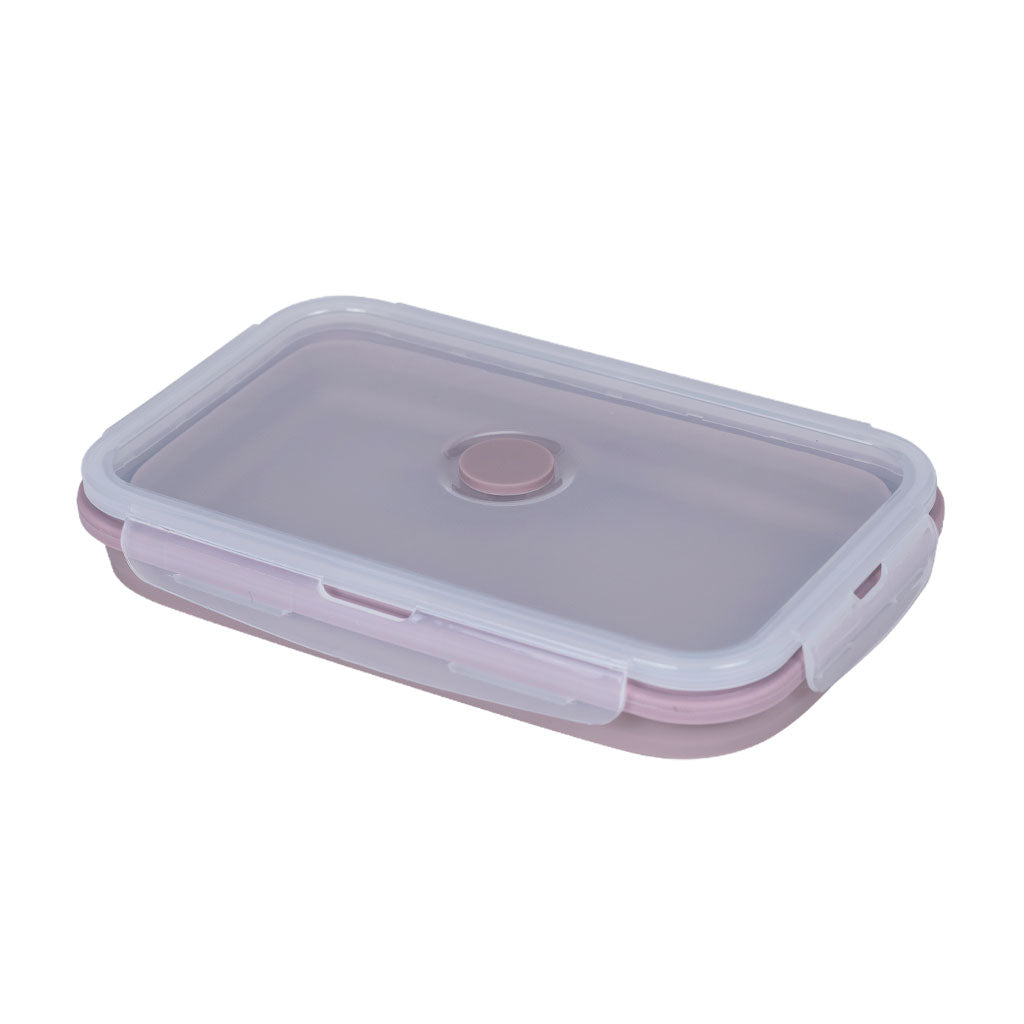 Contenedor silicona plegable 1200 ml rosado