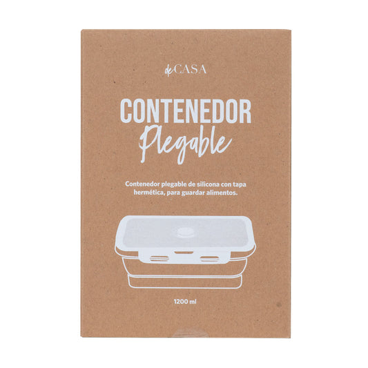 Contenedor Silicona Plegable 1200 Ml Celeste