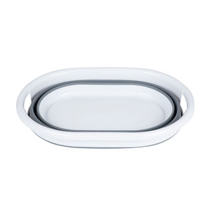 Canasto Lavanderia Plegable 24L Blanco/Gris