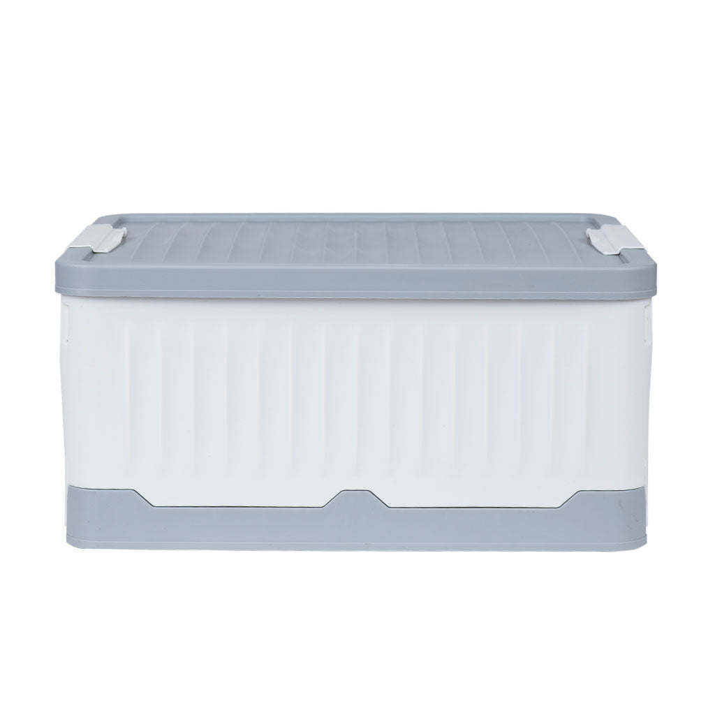 Caja Plástico Plegable 30L Blanco/Gris