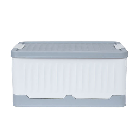 Caja Plástico Plegable 30L Blanco/Gris