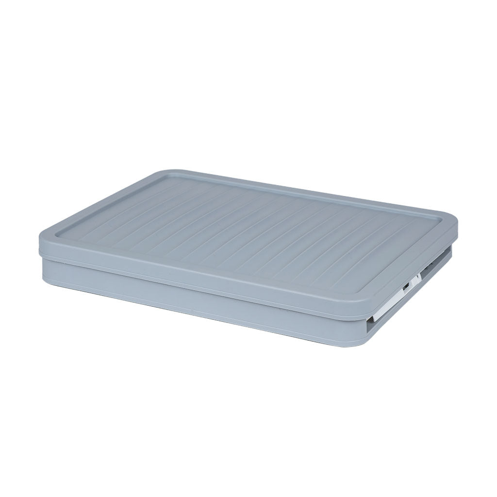 Caja Plástico Plegable 30L Blanco/Gris
