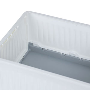 Caja Plástico Plegable 30L Blanco/Gris