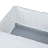 Caja plástico plegable 30l blanco/gris