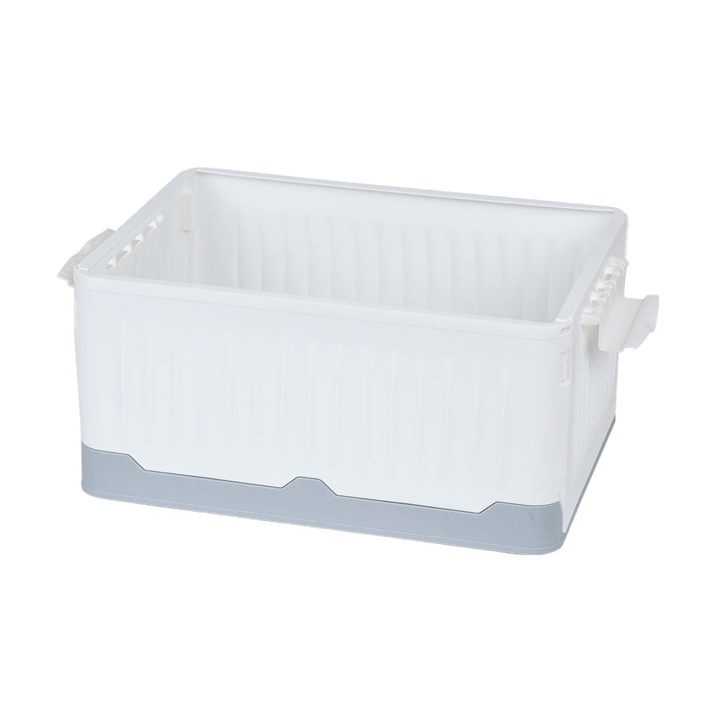 Caja Plástico Plegable 30L Blanco/Gris