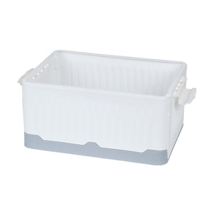 Caja Plástico Plegable 30L Blanco/Gris