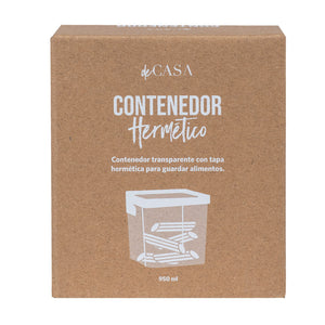 Canister Hermético Clip 950 Ml Negro