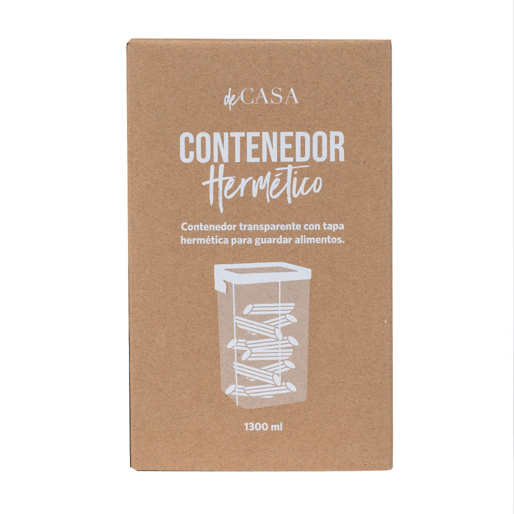 Canister Hermético Clip 1300 Ml Negro