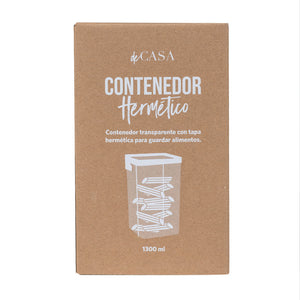 Canister Hermético Clip 1300 Ml Negro