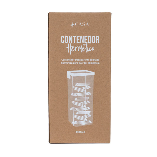 Canister Hermético Clip 1800 Ml Negro