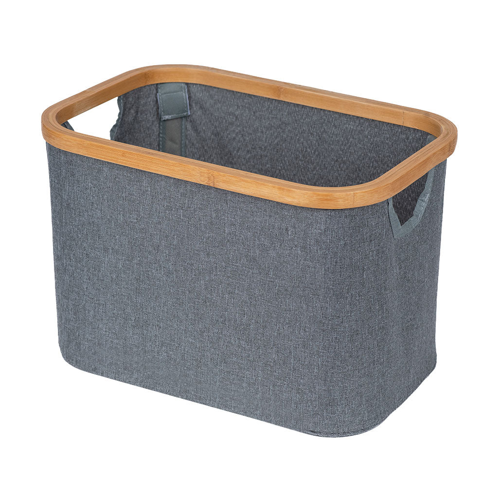 Canasto Plegable Lino/Bambú Gris