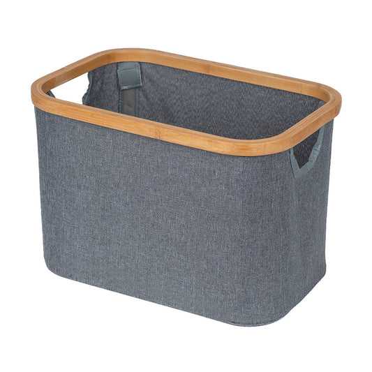 Canasto Plegable Lino/Bambú Gris