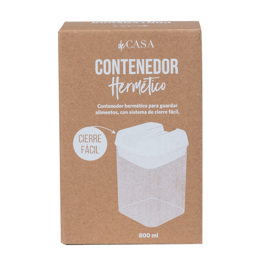 Canister Hermético A Presión 800 Ml Blanco